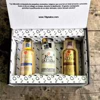 Descubre Esencia Ron Viejo de Caldas, un estuche premium con mini botellas de ron colombiano ideal para regalos, degustaciones y coleccionistas.