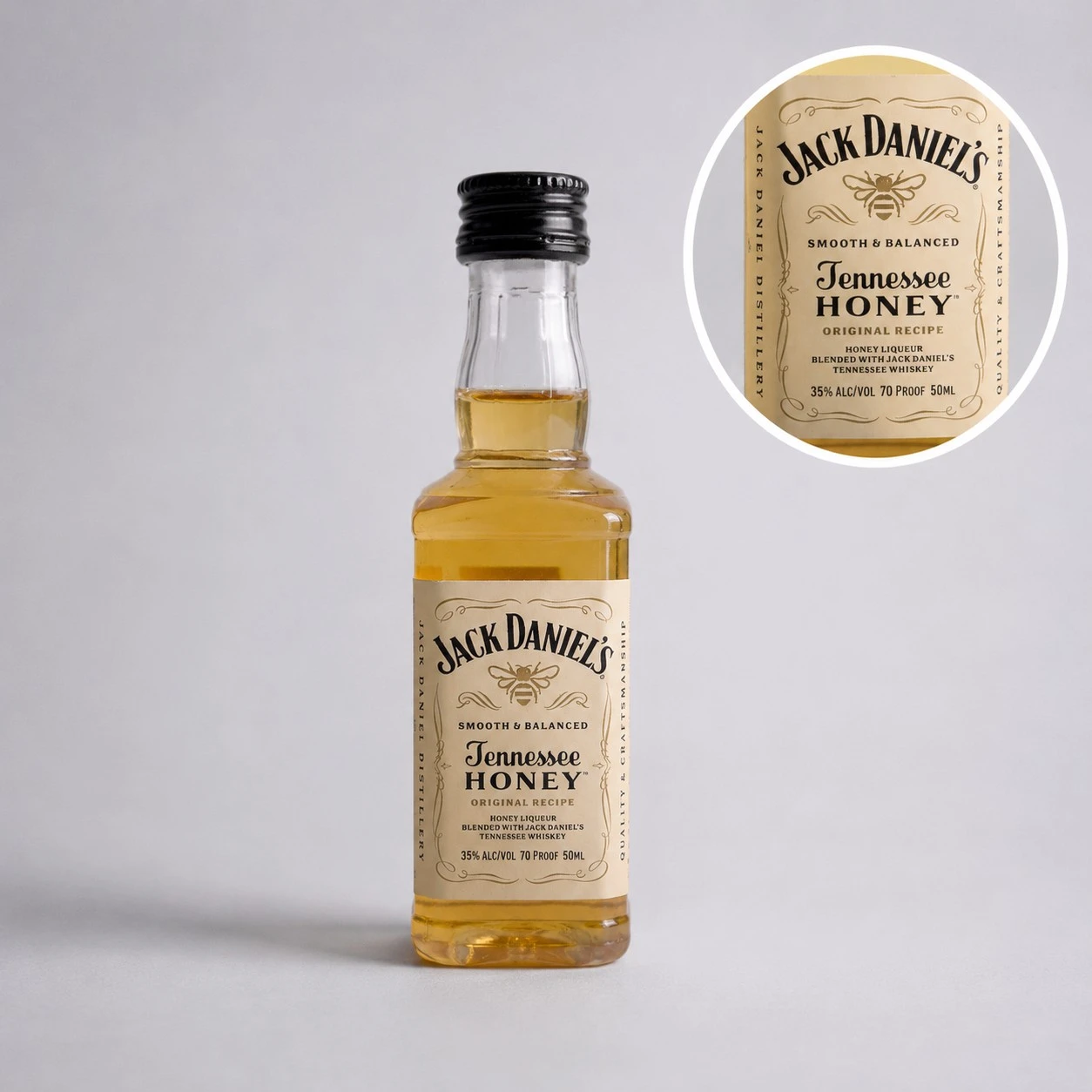 Mini botella de WHisky Jack Daniels Honey - Miniatura - Mini botella - 78 Grados Deluxe