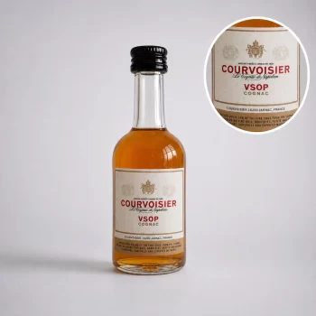 Mini Botella Cognac Courvoisier VSOP - Miniatura - Minibotellita - 78 Grados Deluxe